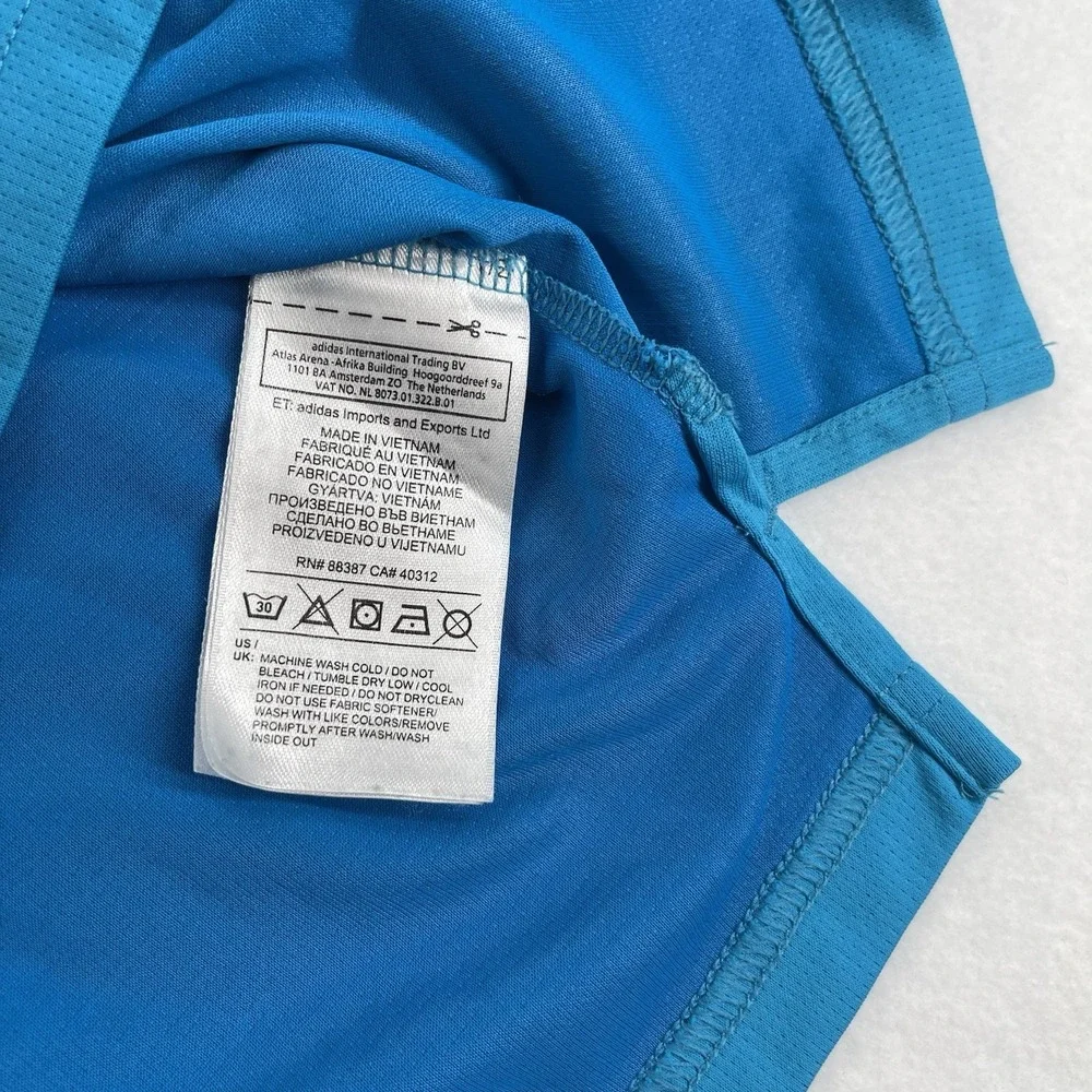 Adidas Climacool Polo Shirt Mens XL Blue Colonial Country Club Golf Logo